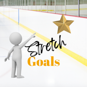 When figure skating, set stretch goals for meeting "Just-Right" challenges.