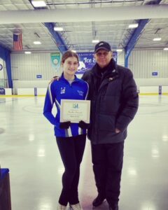 ISI Freestyle 7 figure skater Heather Smarick passes her ISI Dance 10 ice dancing test